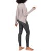 imageODODOS Long Sleeve Tee for Women with Thumb Hole Athletic Gym Workout Crop Tops Yoga ShirtsLight Beige