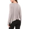 imageODODOS Long Sleeve Tee for Women with Thumb Hole Athletic Gym Workout Crop Tops Yoga ShirtsLight Beige