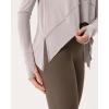 imageODODOS Long Sleeve Tee for Women with Thumb Hole Athletic Gym Workout Crop Tops Yoga ShirtsLight Beige