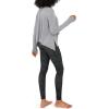 imageODODOS Long Sleeve Tee for Women with Thumb Hole Athletic Gym Workout Crop Tops Yoga ShirtsLight Greywashed