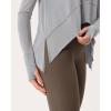 imageODODOS Long Sleeve Tee for Women with Thumb Hole Athletic Gym Workout Crop Tops Yoga ShirtsLight Greywashed
