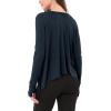 imageODODOS Long Sleeve Tee for Women with Thumb Hole Athletic Gym Workout Crop Tops Yoga ShirtsMidnight