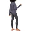 imageODODOS Long Sleeve Tee for Women with Thumb Hole Athletic Gym Workout Crop Tops Yoga ShirtsNavy Bluewashed