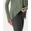 imageODODOS Long Sleeve Tee for Women with Thumb Hole Athletic Gym Workout Crop Tops Yoga ShirtsSage Greenwashed