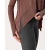 imageODODOS Long Sleeve Tee for Women with Thumb Hole Athletic Gym Workout Crop Tops Yoga ShirtsSangriawashed