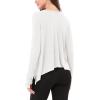 imageODODOS Long Sleeve Tee for Women with Thumb Hole Athletic Gym Workout Crop Tops Yoga ShirtsWhitewashed