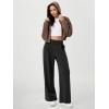 imageODODOS Modal Soft Wide Leg Pants for Women High Waist Casual Relaxed Pants with Pockets2729quot 31quot InseamBlack