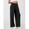 imageODODOS Modal Soft Wide Leg Pants for Women High Waist Casual Relaxed Pants with Pockets2729quot 31quot InseamBlack