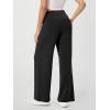 imageODODOS Modal Soft Wide Leg Pants for Women High Waist Casual Relaxed Pants with Pockets2729quot 31quot InseamBlack
