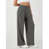 imageODODOS Modal Soft Wide Leg Pants for Women High Waist Casual Relaxed Pants with Pockets2729quot 31quot InseamCharcoal
