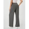 imageODODOS Modal Soft Wide Leg Pants for Women High Waist Casual Relaxed Pants with Pockets2729quot 31quot InseamCharcoal