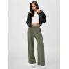 imageODODOS Modal Soft Wide Leg Pants for Women High Waist Casual Relaxed Pants with Pockets2729quot 31quot InseamDark Sage