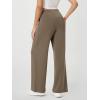 imageODODOS Modal Soft Wide Leg Pants for Women High Waist Casual Relaxed Pants with Pockets2729quot 31quot InseamEspresso