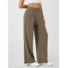 imageODODOS Modal Soft Wide Leg Pants for Women High Waist Casual Relaxed Pants with Pockets2729quot 31quot InseamEspresso