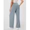 imageODODOS Modal Soft Wide Leg Pants for Women High Waist Casual Relaxed Pants with Pockets2729quot 31quot InseamGrey Blue