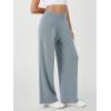 imageODODOS Modal Soft Wide Leg Pants for Women High Waist Casual Relaxed Pants with Pockets2729quot 31quot InseamGrey Blue