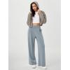 imageODODOS Modal Soft Wide Leg Pants for Women High Waist Casual Relaxed Pants with Pockets2729quot 31quot InseamGrey Blue