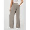 imageODODOS Modal Soft Wide Leg Pants for Women High Waist Casual Relaxed Pants with Pockets2729quot 31quot InseamKhaki