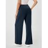 imageODODOS Modal Soft Wide Leg Pants for Women High Waist Casual Relaxed Pants with Pockets2729quot 31quot InseamNavy
