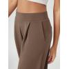 imageODODOS Modal Soft Wide Leg Pants for Women High Waist Casual Relaxed Pants with Pockets2729quot 31quot InseamNutria