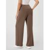 imageODODOS Modal Soft Wide Leg Pants for Women High Waist Casual Relaxed Pants with Pockets2729quot 31quot InseamNutria