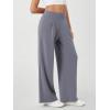 imageODODOS Modal Soft Wide Leg Pants for Women High Waist Casual Relaxed Pants with Pockets2729quot 31quot InseamPurple Gray