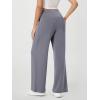 imageODODOS Modal Soft Wide Leg Pants for Women High Waist Casual Relaxed Pants with Pockets2729quot 31quot InseamPurple Gray