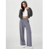 imageODODOS Modal Soft Wide Leg Pants for Women High Waist Casual Relaxed Pants with Pockets2729quot 31quot InseamPurple Gray