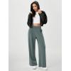imageODODOS Modal Soft Wide Leg Pants for Women High Waist Casual Relaxed Pants with Pockets2729quot 31quot InseamSlate Green