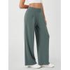 imageODODOS Modal Soft Wide Leg Pants for Women High Waist Casual Relaxed Pants with Pockets2729quot 31quot InseamSlate Green