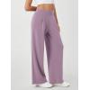 imageODODOS Modal Soft Wide Leg Pants for Women High Waist Casual Relaxed Pants with Pockets2729quot 31quot InseamTaro Purple