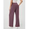 imageODODOS Modal Soft Wide Leg Pants for Women High Waist Casual Relaxed Pants with Pockets2729quot 31quot InseamTulipwood