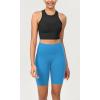 imageODODOS ODCLOUD Womens High Waist Lounge Yoga Shorts with Pockets 4quot6quot8quot10quot Buttery Soft Biker ShortsAzure