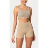 imageODODOS ODCLOUD Womens High Waist Lounge Yoga Shorts with Pockets 4quot6quot8quot10quot Buttery Soft Biker ShortsBeige