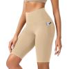 imageODODOS ODCLOUD Womens High Waist Lounge Yoga Shorts with Pockets 4quot6quot8quot10quot Buttery Soft Biker ShortsBeige