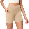 imageODODOS ODCLOUD Womens High Waist Lounge Yoga Shorts with Pockets 4quot6quot8quot10quot Buttery Soft Biker ShortsBeige