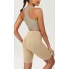 imageODODOS ODCLOUD Womens High Waist Lounge Yoga Shorts with Pockets 4quot6quot8quot10quot Buttery Soft Biker ShortsBeige