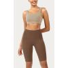 imageODODOS ODCLOUD Womens High Waist Lounge Yoga Shorts with Pockets 4quot6quot8quot10quot Buttery Soft Biker ShortsBrunette