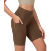 imageODODOS ODCLOUD Womens High Waist Lounge Yoga Shorts with Pockets 4quot6quot8quot10quot Buttery Soft Biker ShortsBrunette