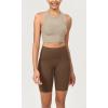 imageODODOS ODCLOUD Womens High Waist Lounge Yoga Shorts with Pockets 4quot6quot8quot10quot Buttery Soft Biker ShortsBrunette