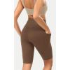 imageODODOS ODCLOUD Womens High Waist Lounge Yoga Shorts with Pockets 4quot6quot8quot10quot Buttery Soft Biker ShortsBrunette
