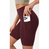imageODODOS ODCLOUD Womens High Waist Lounge Yoga Shorts with Pockets 4quot6quot8quot10quot Buttery Soft Biker ShortsBurgundy