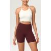 imageODODOS ODCLOUD Womens High Waist Lounge Yoga Shorts with Pockets 4quot6quot8quot10quot Buttery Soft Biker ShortsBurgundy