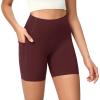 imageODODOS ODCLOUD Womens High Waist Lounge Yoga Shorts with Pockets 4quot6quot8quot10quot Buttery Soft Biker ShortsBurgundy