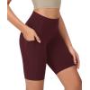 imageODODOS ODCLOUD Womens High Waist Lounge Yoga Shorts with Pockets 4quot6quot8quot10quot Buttery Soft Biker ShortsBurgundy