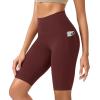 imageODODOS ODCLOUD Womens High Waist Lounge Yoga Shorts with Pockets 4quot6quot8quot10quot Buttery Soft Biker ShortsBurgundy