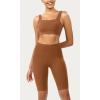 imageODODOS ODCLOUD Womens High Waist Lounge Yoga Shorts with Pockets 4quot6quot8quot10quot Buttery Soft Biker ShortsCaramel