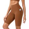 imageODODOS ODCLOUD Womens High Waist Lounge Yoga Shorts with Pockets 4quot6quot8quot10quot Buttery Soft Biker ShortsCaramel