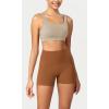 imageODODOS ODCLOUD Womens High Waist Lounge Yoga Shorts with Pockets 4quot6quot8quot10quot Buttery Soft Biker ShortsCaramel