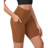 imageODODOS ODCLOUD Womens High Waist Lounge Yoga Shorts with Pockets 4quot6quot8quot10quot Buttery Soft Biker ShortsCaramel